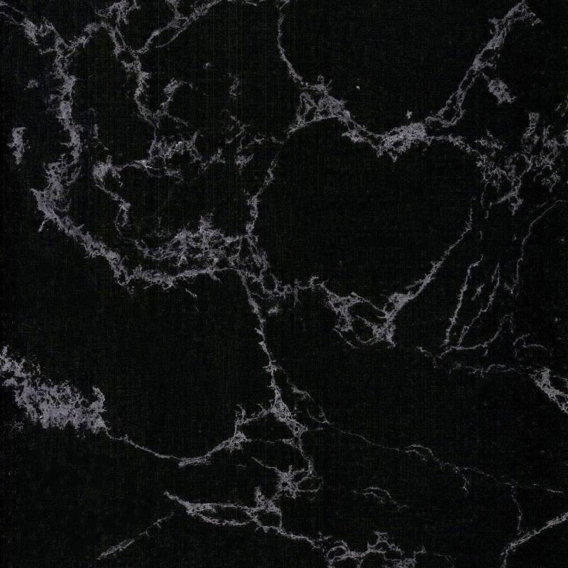 intriguing dark Black Icy Blossom artificial stone marble