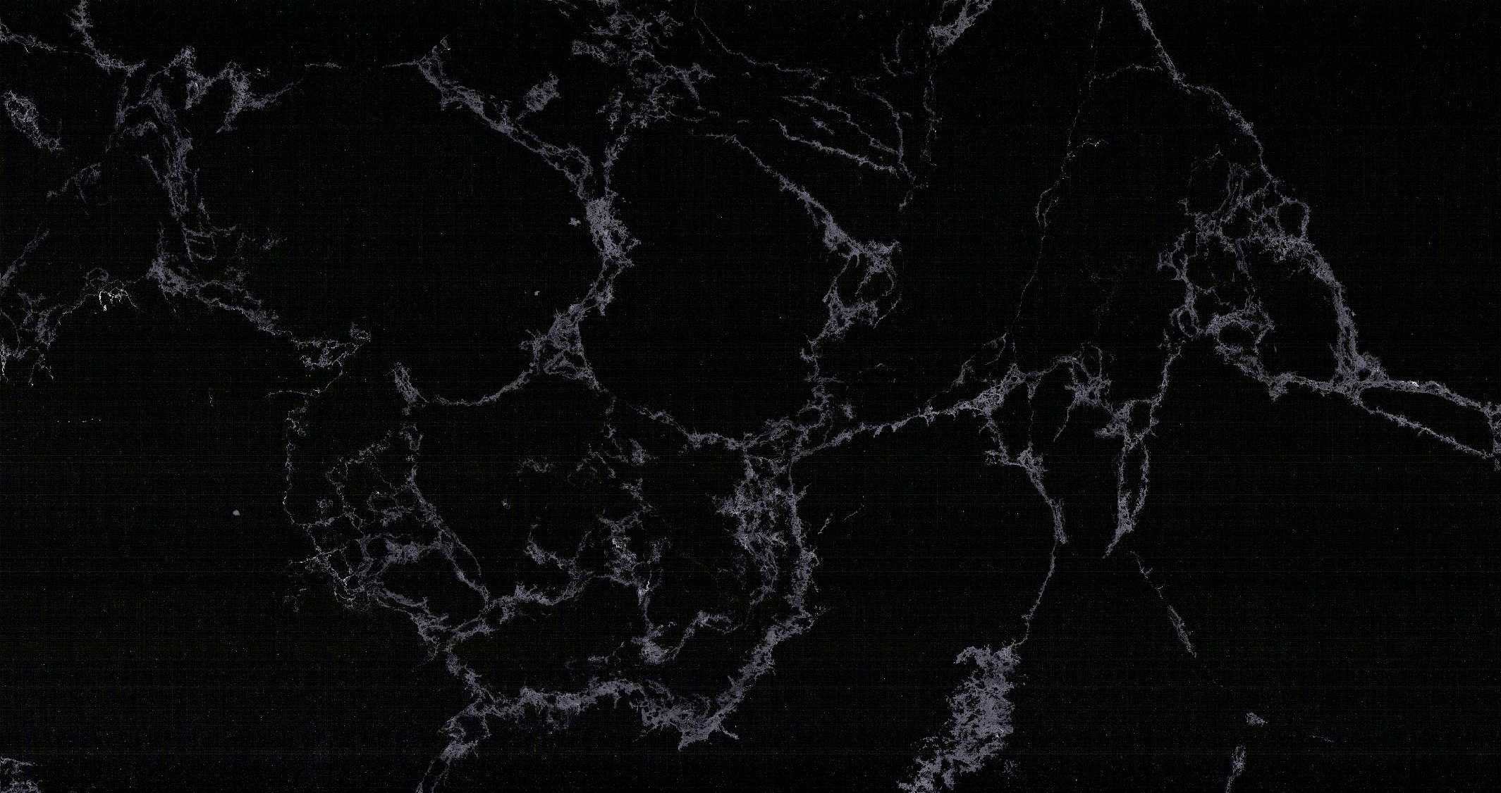 intriguing dark Black Icy Blossom artificial stone marble