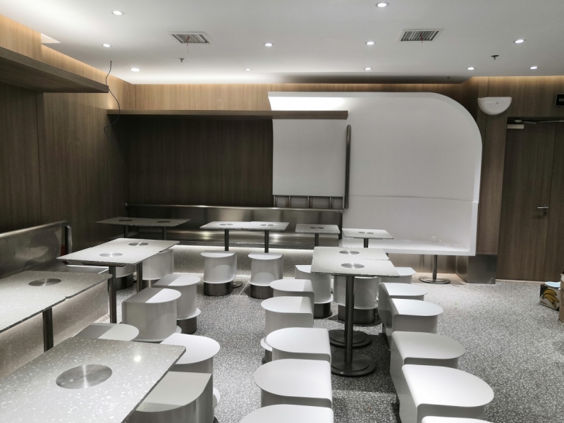 Terrazzo Restaurant Project | Custom Terrazzo Flooring and Counter by Aoli Stone