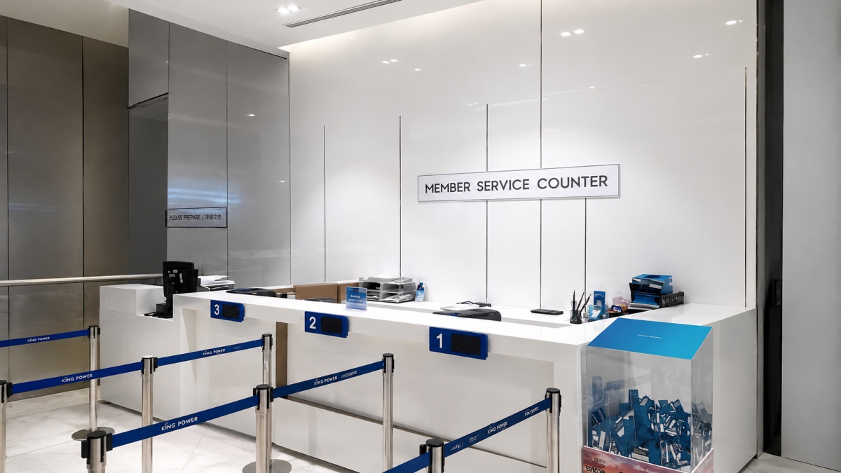 Thailand airport interior using Aoli Super White artificial marble for wall cladding and service areas