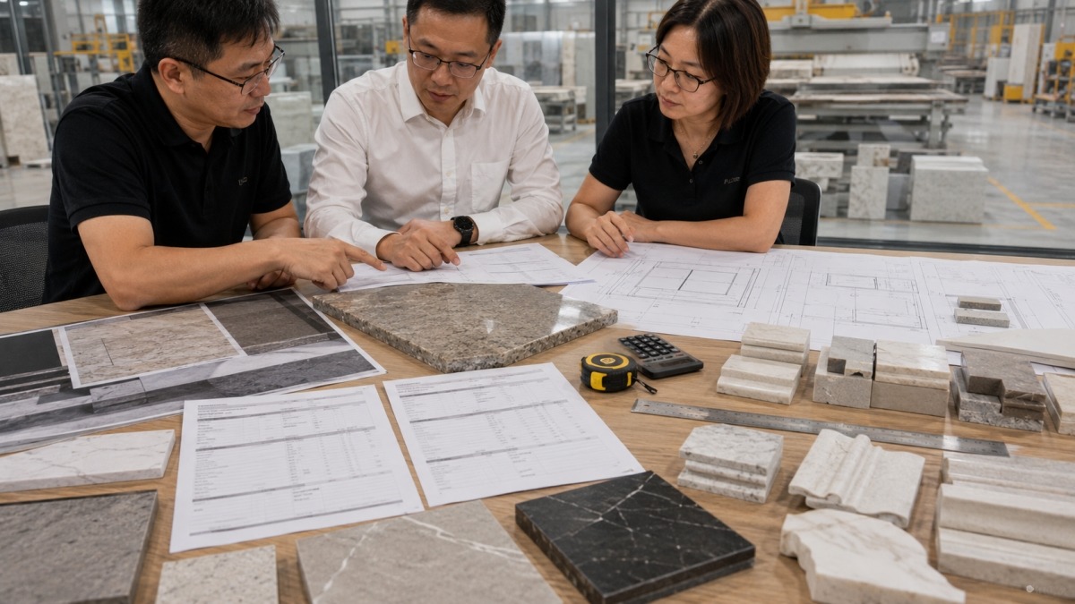 cut-to-size-stone-quotation-review-drawings-edges Cut to size stone quotation review with drawings edge samples and slabs