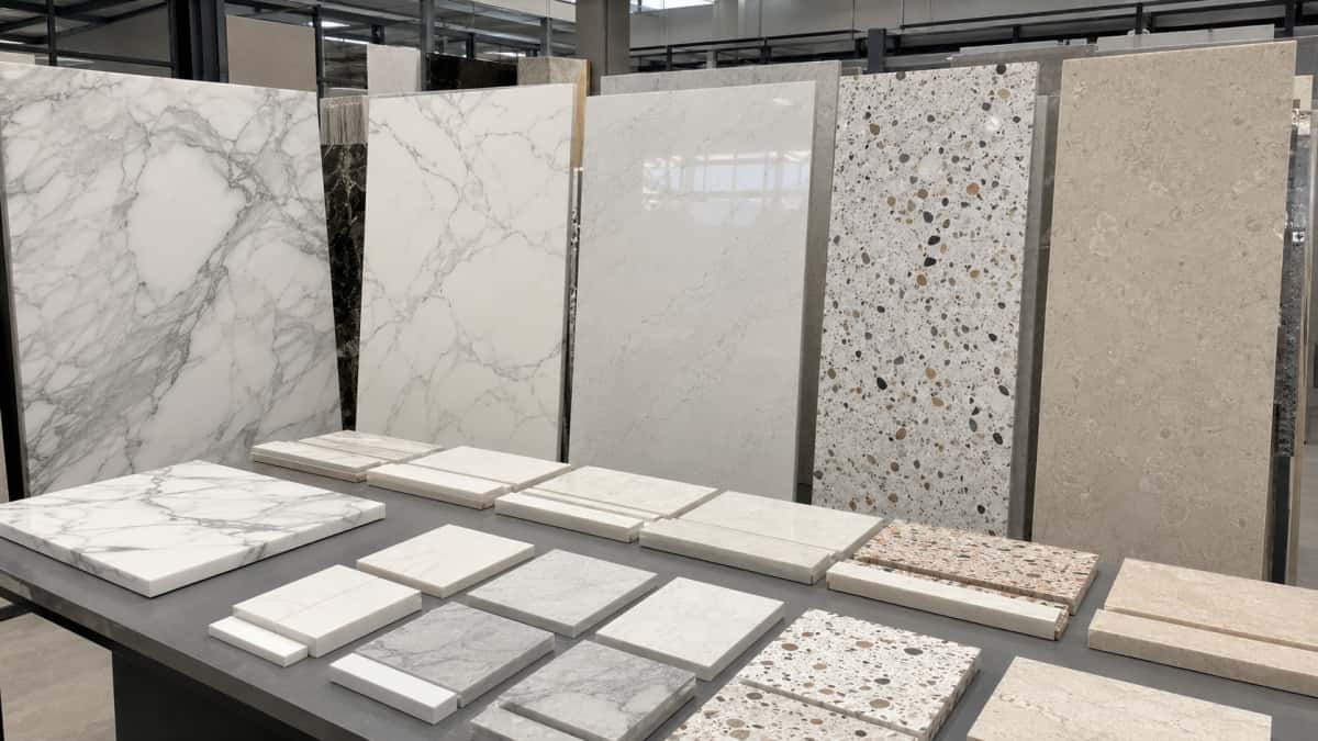 Stone material selection for international buyers comparing marble artificial marble quartz terrazzo and limestone