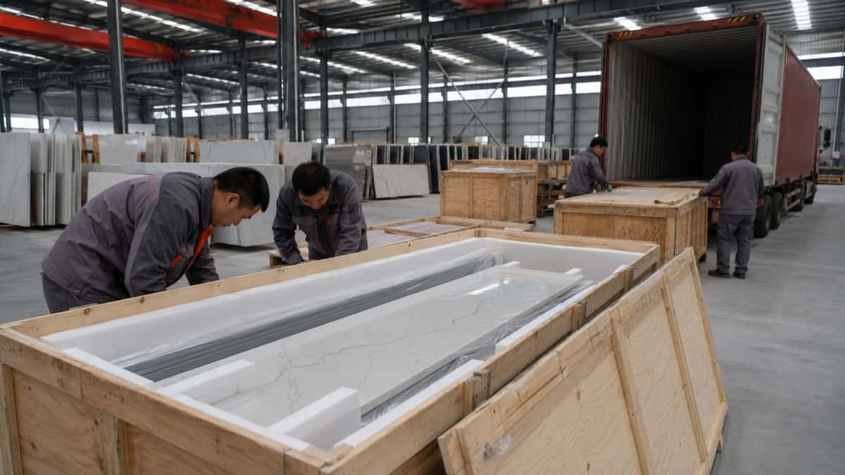 quartz-countertop-crate-loading-protection