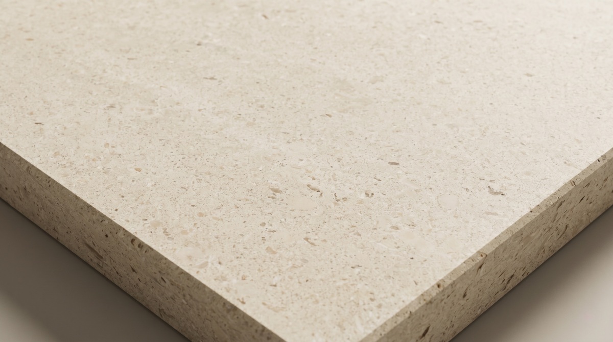 Cotswold Cream limestone samples with architectural drawings for project review